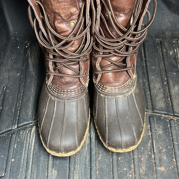 LL Bean Brown Bean Duck Boots - Picture 2 of 6